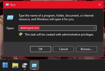 Run diskmgmt.msc